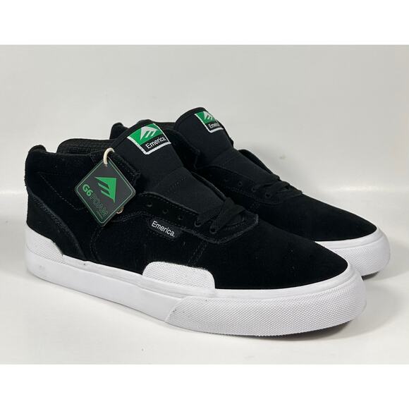 Emerica Pillar Skate Shoes Men’s 9.5 Black / White / Gold (New w/ Box) - Picture 3 of 10